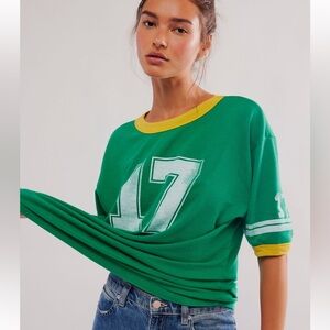 Green and Yellow Number 17 Jersey by Free People